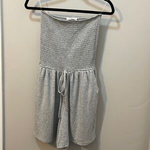 Strapless gray size medium romper